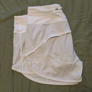 white Lululemon shorts